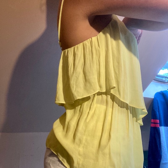 Forever21 Yellow Layered Flowy Tank Top - Picture 4 of 6